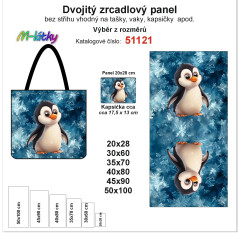 MOB Dvojitý zrcadlový panel - výběr z rozměrů - tučňák