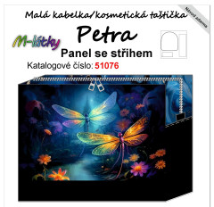 MOB Panel k ušití - kosmetická taštička Petra - vážky vlastní tisk na objednávku - výběr z variant