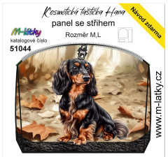 MOB Panel - kosmetická taštička  Hana - jezevčík vlastní tisk na objednávku - výběr z variant