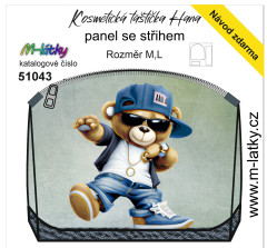 MOB Panel - kosmetická taštička  Hana - medvěd vlastní tisk na objednávku - výběr z variant