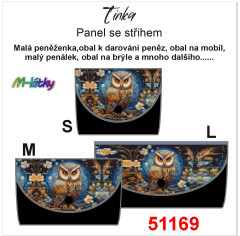 MOB Peněženka Tinka sova Panel se střihem - fotonávod v popisu produktu