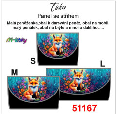 MOB Peněženka Tinka liška Panel se střihem - fotonávod v popisu produktu