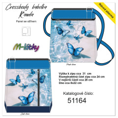 MOB Panel - Crossbody kabelka Kamila - motýli na pláži návod k panelu zdarma - více v popisu produktu