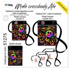 MOB Panel - Malá crossbody Ála - výběr z rozměrů - smajlík halloween návod k panelu zdarma - více v popisu produktu