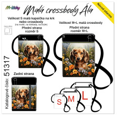 MOB Panel - Malá crossbody Ála - výběr z rozměrů - jezevčík návod k panelu zdarma - více v popisu produktu