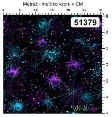 OB Metráž magičtí pavouci náš tisk na objednávku – výběr z materiálů