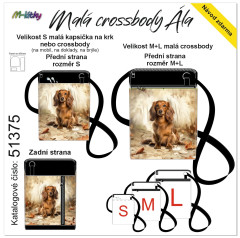 MOB Panel - Malá crossbody Ála - výběr z rozměrů - jezevčík návod k panelu zdarma - více v popisu produktu