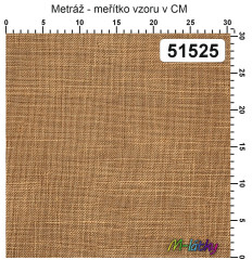 OB Metráž kolekce  lněný vzhled odstíny barvy - hnědá náš tisk na objednávku – výběr z materiálů