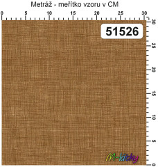 OB Metráž kolekce  lněný vzhled odstíny barvy - hnědá náš tisk na objednávku – výběr z materiálů
