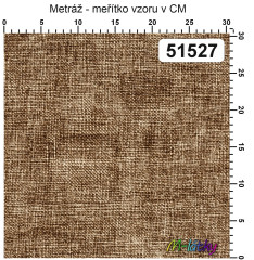 OB Metráž kolekce  lněný vzhled odstíny barvy - hnědá náš tisk na objednávku – výběr z materiálů
