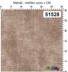 OB Metráž kolekce  lněný vzhled odstíny barvy - hnědá náš tisk na objednávku – výběr z materiálů