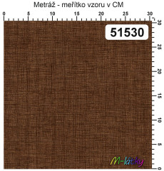 OB Metráž kolekce  lněný vzhled odstíny barvy - hnědá náš tisk na objednávku – výběr z materiálů