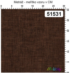 OB Metráž kolekce  lněný vzhled odstíny barvy - hnědá náš tisk na objednávku – výběr z materiálů