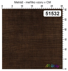 OB Metráž kolekce  lněný vzhled odstíny barvy - hnědá náš tisk na objednávku – výběr z materiálů