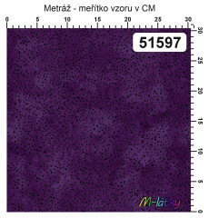 OB Metráž kolekce tečky na mramoru - fialová borůvková náš tisk na objednávku – výběr z materiálů