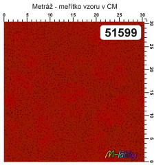 OB Metráž kolekce tečky na mramoru - červená náš tisk na objednávku – výběr z materiálů