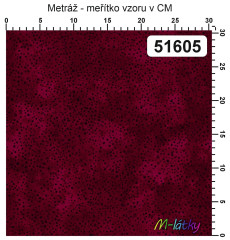 OB Metráž kolekce tečky na mramoru - vínová náš tisk na objednávku – výběr z materiálů