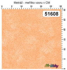 OB Metráž kolekce tečky na mramoru - oranžová meruňková náš tisk na objednávku – výběr z materiálů