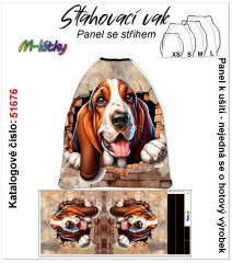 MOB Panel se střihem k ušití - stahovací vak - baset