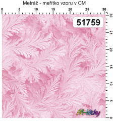 OB Metráž růžová námraza náš tisk na objednávku – výběr z materiálů