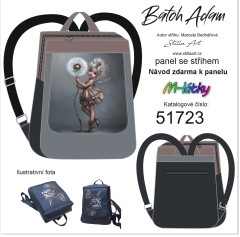 MOB B Panel batoh Adam - motýlí víla s pampeliškou panel se sřihem tisk na objednávku
