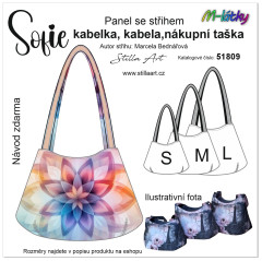 MOB B Panel se střihem - Kabela Sofie - pastelová mandala fotonávod v popisu produktu - výběr z rozměrů