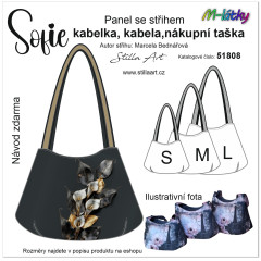 MOB B Panel se střihem - Kabela Sofie - černá kala fotonávod v popisu produktu - výběr z rozměrů