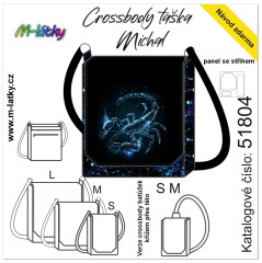 MOB Panel se střihem - Crossbody Michal - znamení štír fotonávod v popisu produktu - výběr z rozměrů