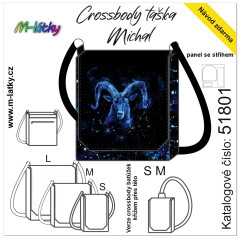 MOB Panel se střihem - Crossbody Michal - znamení kozoroh fotonávod v popisu produktu - výběr z rozměrů