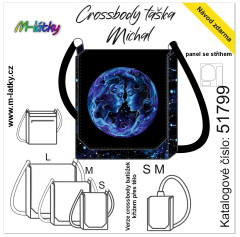 MOB Panel se střihem - Crossbody Michal - znamení blíženci fotonávod v popisu produktu - výběr z rozměrů