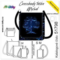 MOB Panel se střihem - Crossbody Michal - znamení váhy fotonávod v popisu produktu - výběr z rozměrů