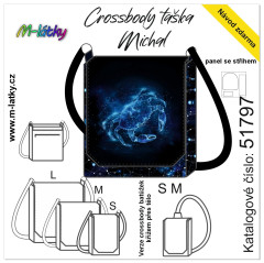 MOB Panel se střihem - Crossbody Michal - znamení rak fotonávod v popisu produktu - výběr z rozměrů