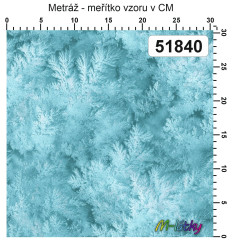 OB Metráž tyrkysová námraza náš tisk na objednávku – výběr z materiálů
