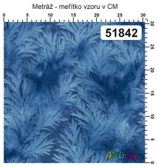 OB Metráž modrá námraza náš tisk na objednávku – výběr z materiálů