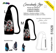 MOB B - Panel k ušití - Crossbody Jája  M/L- střih Stilla Art (Marcela Bednářová) - motorkář fotonávod v popisu produktu