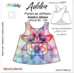 MOB B - Panel se střihem - šatová zástěra Adélka - pastelové mandaly