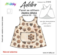 MOB B - Panel se střihem - šatová zástěra Adélka - vánoční perníčky