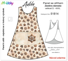 MOB B - Panel se střihem - dámská šatová zástěra Adéla - perníčky
