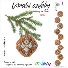 MOB Panel vánoční ozdoby -  vánoční perníčky - čtyřlístek 2x5 ks tisk na objednávku