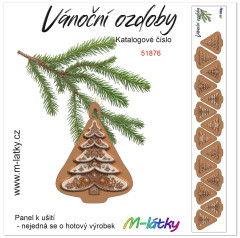 MOB Panel vánoční ozdoby -  vánoční perníčky - stromeček 2x7 ks tisk na objednávku