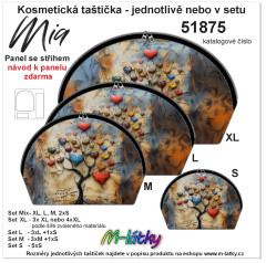 MOB Panel kosmetická taštička Mia - strom života Panel se střihem tisk na objednávku