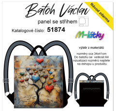 MOB Panel překlápěcí batoh Václav Classic - strom života panel se střihem tisk na objednávku