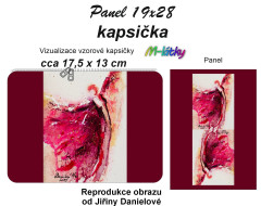 OB J - Kapsička k nákupní tašce/kosmetická taštička - Anděl Panel k ušití - náš tisk na objednávku