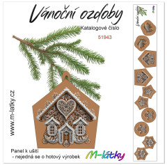 MOB Panel vánoční ozdoby -  vánoční perníčky mix 5x2 ks tisk na objednávku