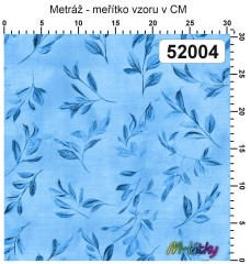 OB Metráž kolekce vintage modré květy náš tisk na objednávku – výběr z materiálů