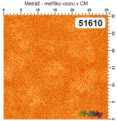 OB Metráž kolekce tečky na mramoru - oranžová náš tisk na objednávku – výběr z materiálů