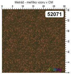 OB Metráž kolekce vintage hnědé květy náš tisk na objednávku – výběr z materiálů