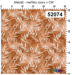 OB Metráž kolekce vintage hnědé květy náš tisk na objednávku – výběr z materiálů