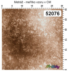 OB Metráž kolekce vintage hnědé květy náš tisk na objednávku – výběr z materiálů