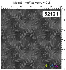 OB Metráž kolekce vintage černošedé květy náš tisk na objednávku – výběr z materiálů